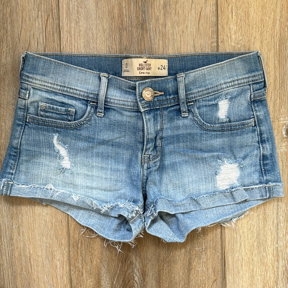 Hollister denim short shorts size 0